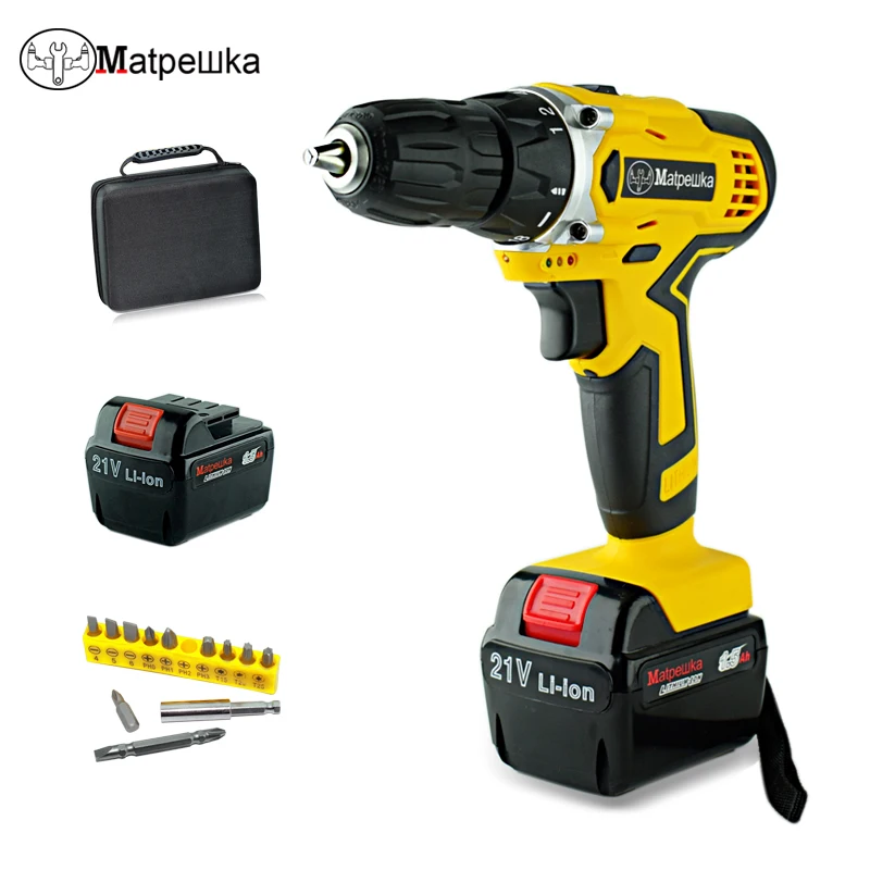 Товар <b>21V Power Tools</b> Screwdriver 2 Batteries Waterproof Drill ...