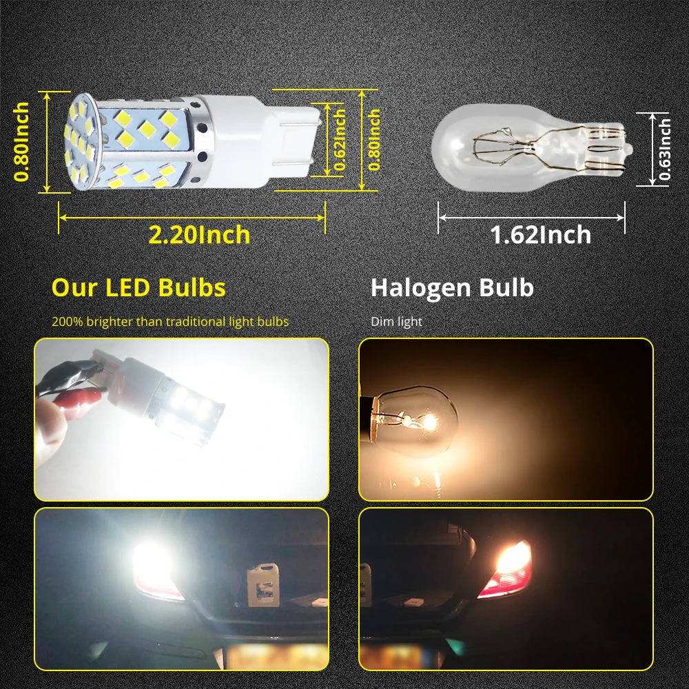 BOODLIED 15 Вт 9 30 в Автомобильный свет T20 7443 3030 35 SMD светодиодные лампы белые