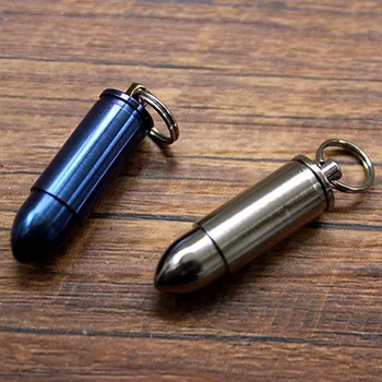 

Titanium Alloy Waterproof Warehouse EDC Outdoor Camping Pocket Tool Bullet Waterproof Bin Medicine Box Portable Storage Tank