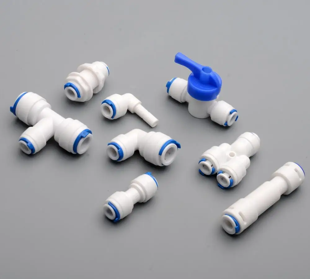1/4 OD PE TUBE to tube Quick Connector Family drinking water RO filter reverse osmosis system-1