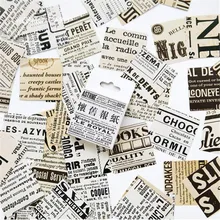 45 teile/schachtel Englisch Zeitung Papier Aufkleber Set Dekorative Schreibwaren Aufkleber Scrapbooking DIY Tagebuch Album Stick Label