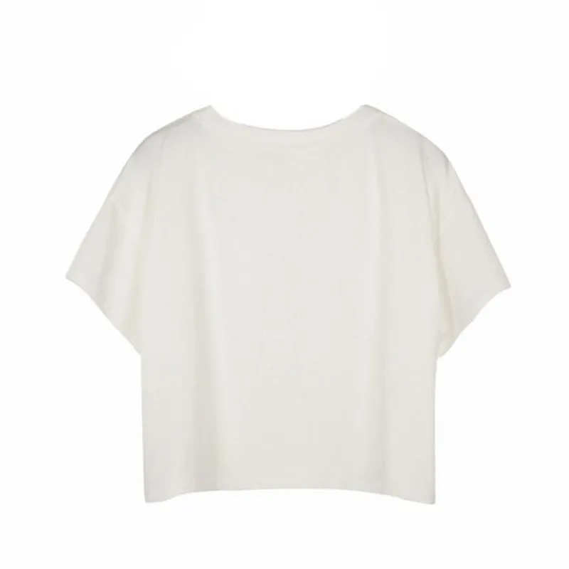 Женская футболка, новинка, хлопковая, с цифровым принтом "Лучшие друзья", взрывается пупок, короткая, с круглым вырезом, футболка, дешево, vestidos de festa T016