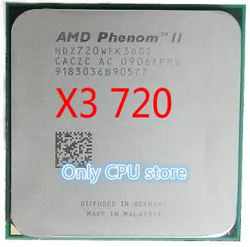 Процессор AMD Phenom II X3 720 трехъядерный процессор 2,8 ГГц Socket AM3 938-pin 95 Вт настольный процессор