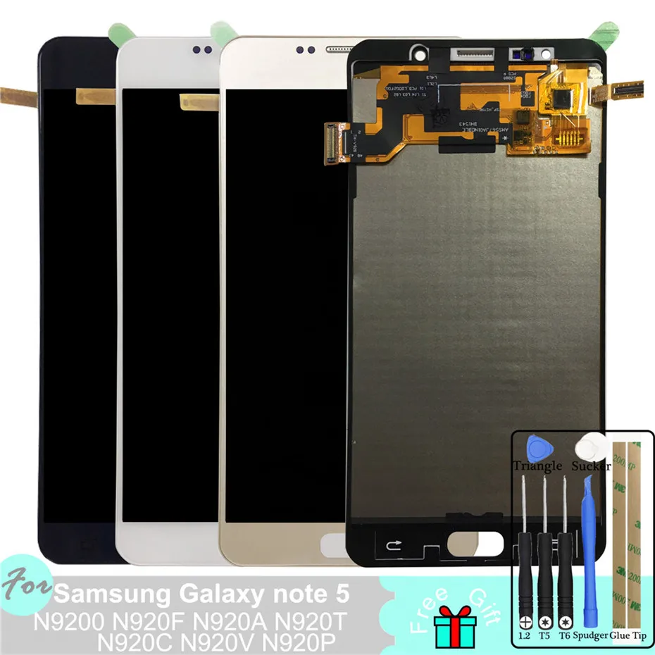 

SzHAIyu Note 5 LCD for SAMSUNG Galaxy Note 5 Display N920A N9200 SM-N920 N920C Touch Screen Digitizer Assembly TFT