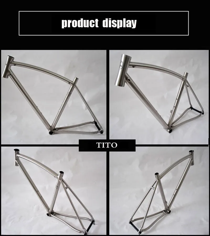 Clearance Free shipping !!! TiTo titanium new road bike frame 700C titanium road bicycle bent top tube internal shifter housing 5 Clearance Free shipping !!! TiTo titanium new road bike frame 700C titanium road bicycle bent top tube internal shifter housing 5