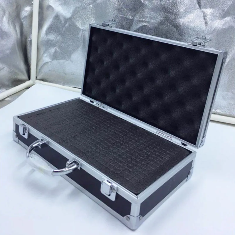 Online Caja de Herramientas de aluminio de 30x17x8cm caja de almacenamiento de caja de instrumentos portátil con forro de esponja Caja de Herramientas resistente a impactos de mano