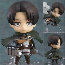 NEW hot 10cm Q version Attack on Titan Levi Rivaille Rival Ackerman mobile action figure toys