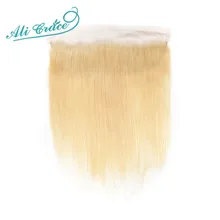 ALI 13x4 GRAÇA Brasileira Reta 613 Loira Laço Frontal Remy Orelha a Orelha Cabelo Humano Frontal Pode ser tingidos Livre Shippping(China)