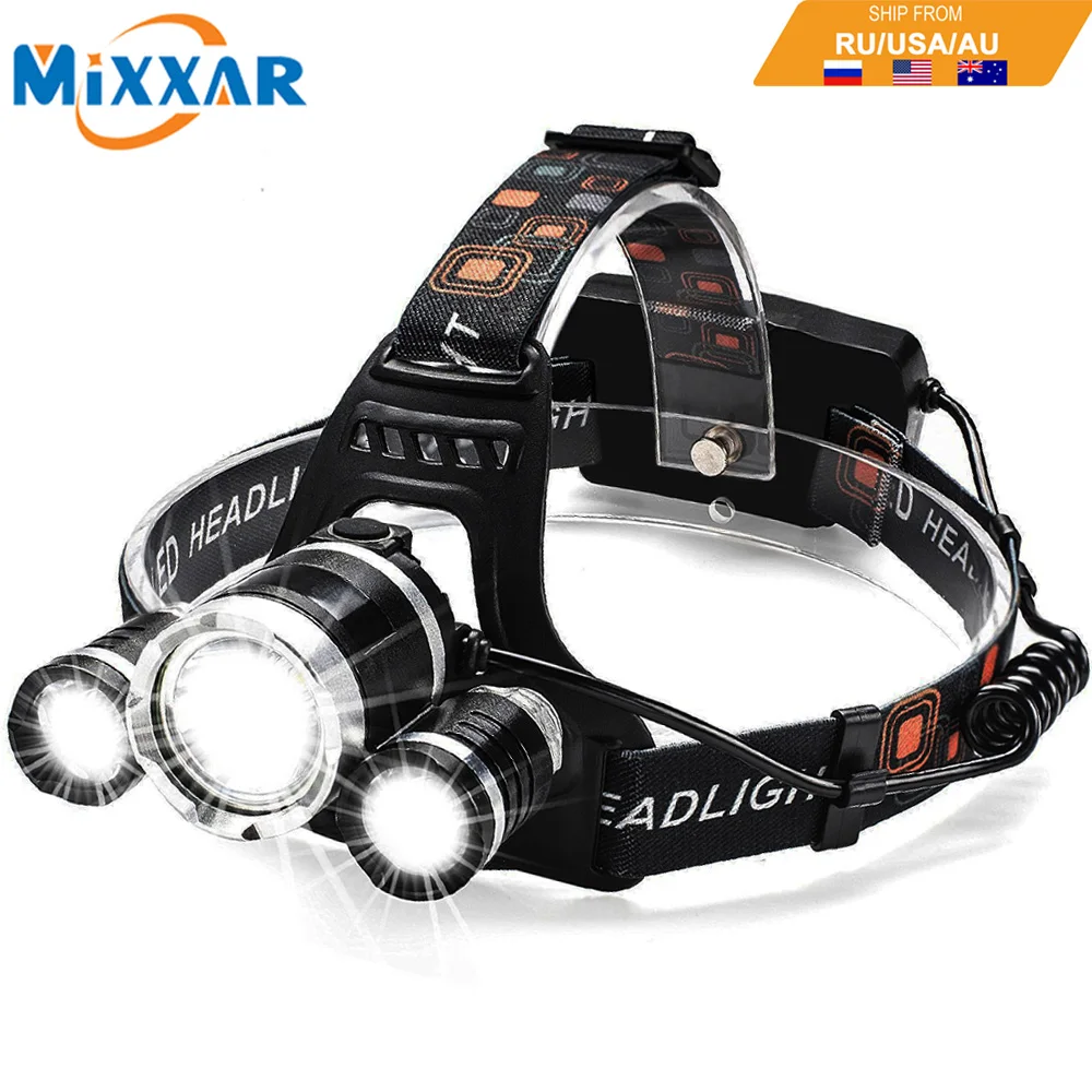 EZK20 LED Headlamp Super Bright 13000 Lumens Rechargable Waterproof