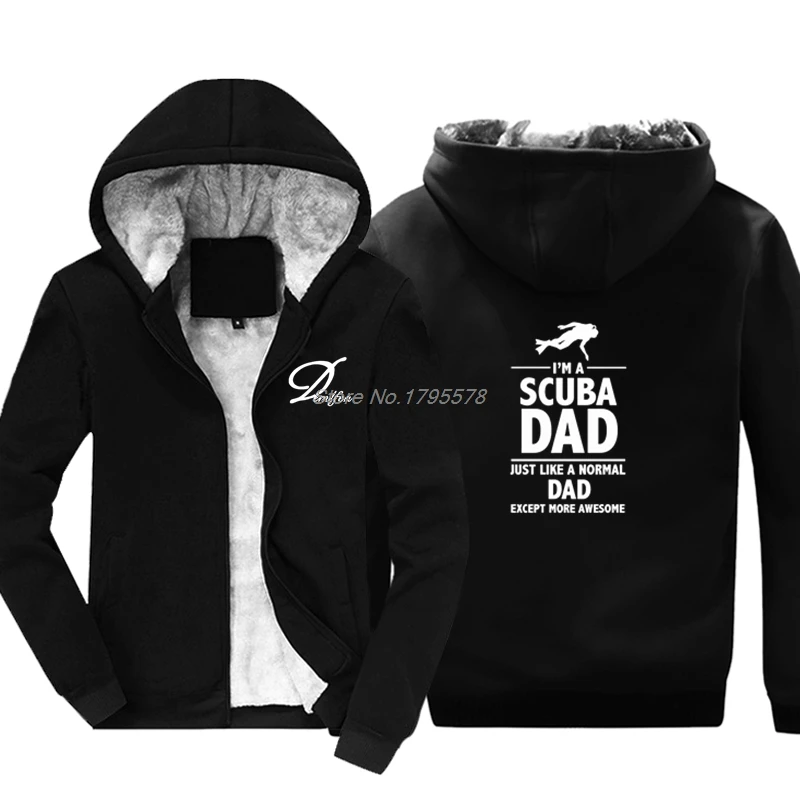 

Fashion Casual Men Thicken Hoodie I'M A SCUBA DAD - Daddy / Father's Day / Dive Themed Sweatshirt Hip Hop Jacket Tops Streetwear