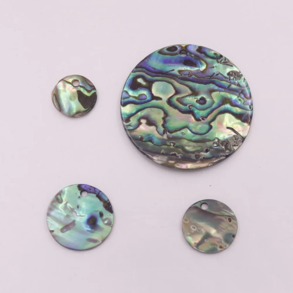 

Natural Green Abalone Coin Shell Top Hole For Pendant Earring 10mm-30mm Choose