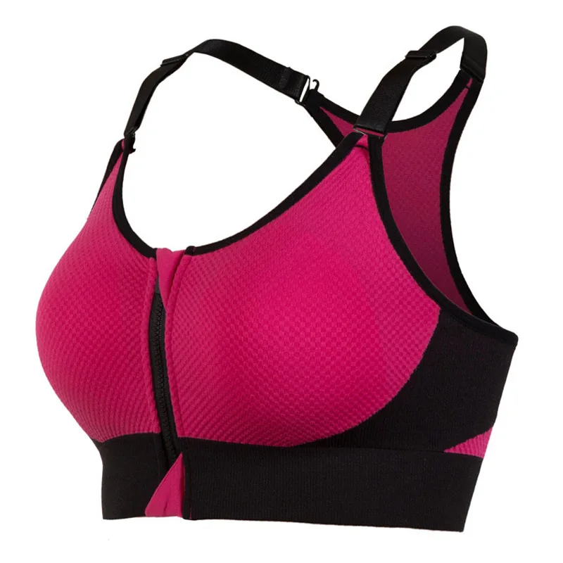 Buy Ladies Sports Bras No Rims Zipper Medium Strength