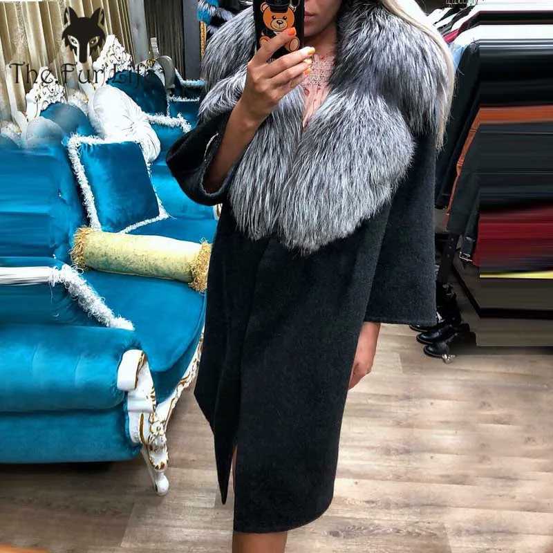 New Brand Hot Sale Winter Real Fur Coat Women With Big Fox Fur Collar Natural Fur Coats Women Real Fur Jacket Leather Black New Brand Hot Sale Winter Real Fur Coat Women With Big Fox Fur Collar Natural Fur Coats Women Real Fur Jacket Leather Black