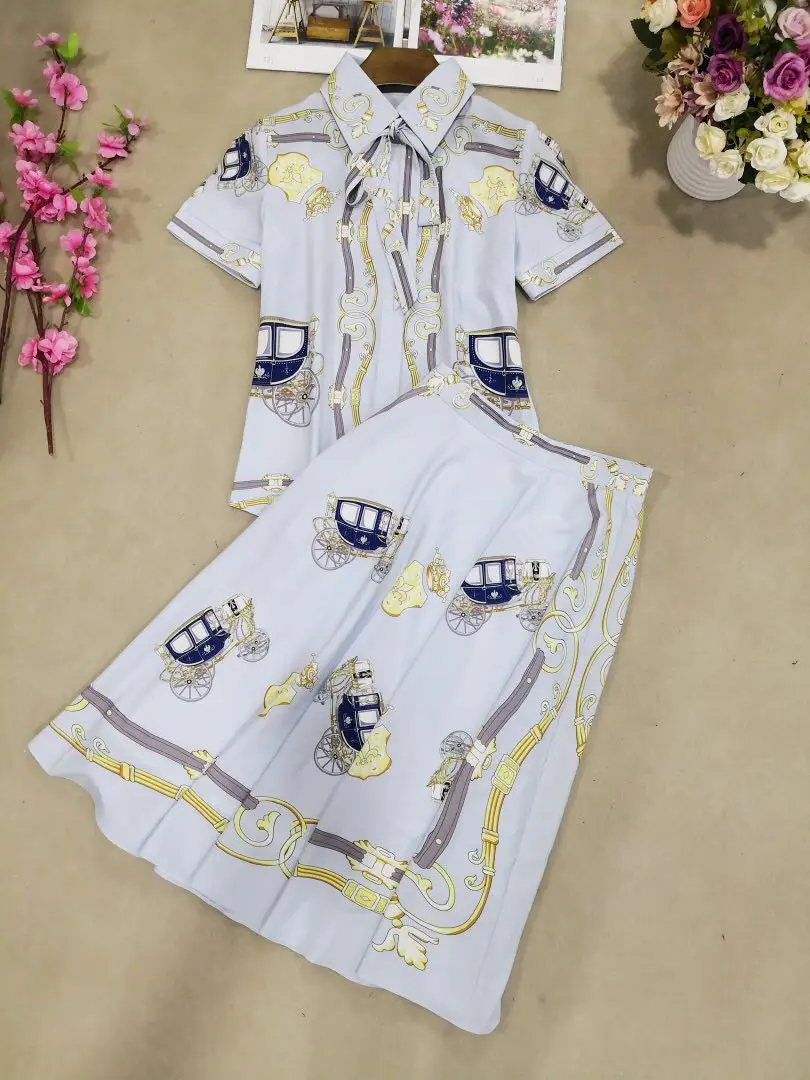 

WD05550 Fashion women's Sets 2019 Runway Luxury famous Brand European Design party style women's Clothing
