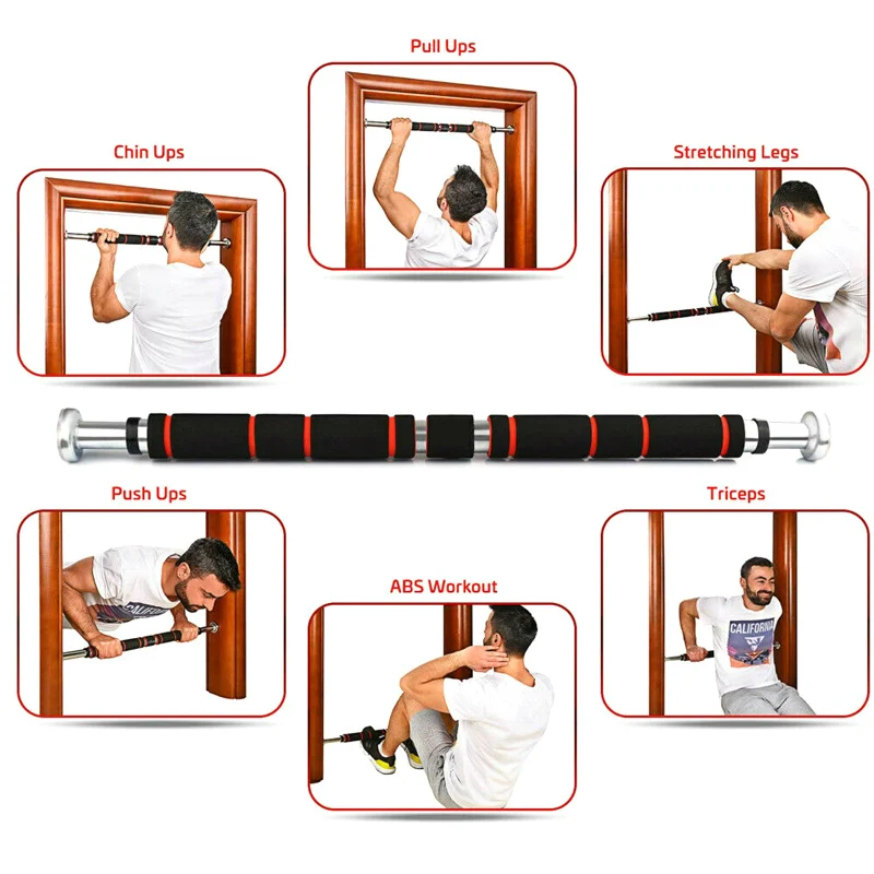 Фитнес 1 шт. подбородок выдвижной бар для дверного проема с удобными ручками регулируемое оборудование для упражнений SMN88