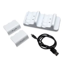 Двойной стенд контроллеры зарядное устройство зарядная док-станция с аккумуляторами портативная игра аксессуары база для Xbox One