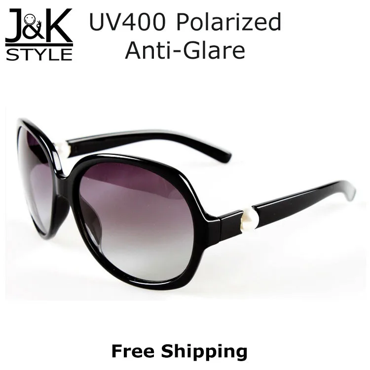 Fashion Pearl Frame Women Sunglasses Lady Brand Name Design With Case
