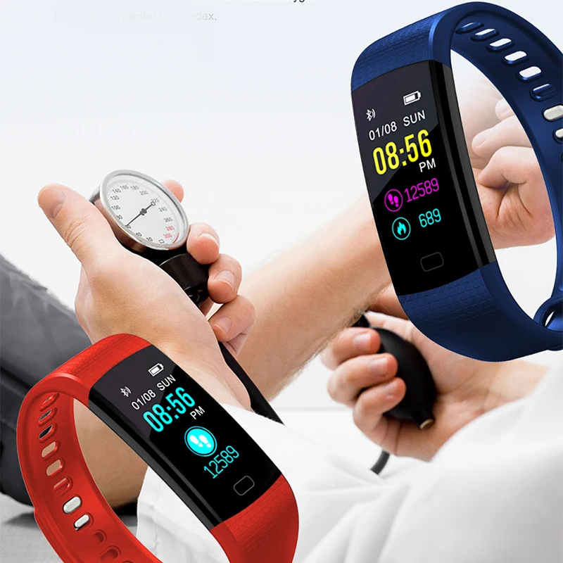 BANGWEI Smart Watch Women Men Sport Watch Running Climbing Riding Multi-Function Pedometer Heart Rate Blood pressure monitor+Box