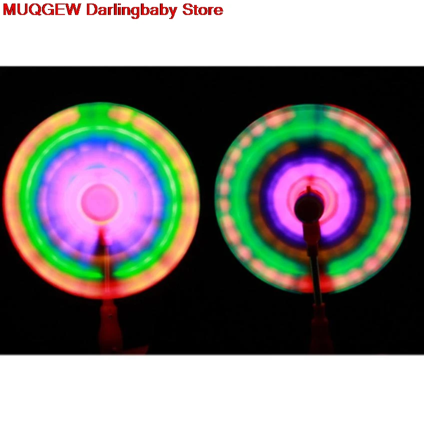 Ветряные мельницы мигающий свет LED и музыка Радужный спиннинг забавные гаджеты