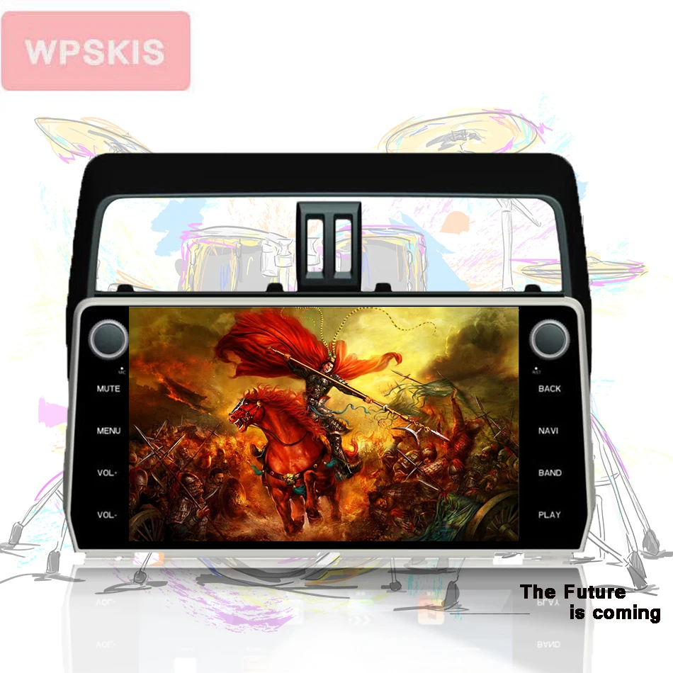 Excellent Car Navigation 8Core GPS Android 8.1 For Toyota Prado 2018 Audio Video HD 10.1" Screen Stereo Multimedia DVD Player Head unit 5