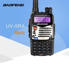 6 шт) Baofeng UV5RA Ham двухстороннее радио Walkie Talkie двухдиапазонный приемопередатчик(черный