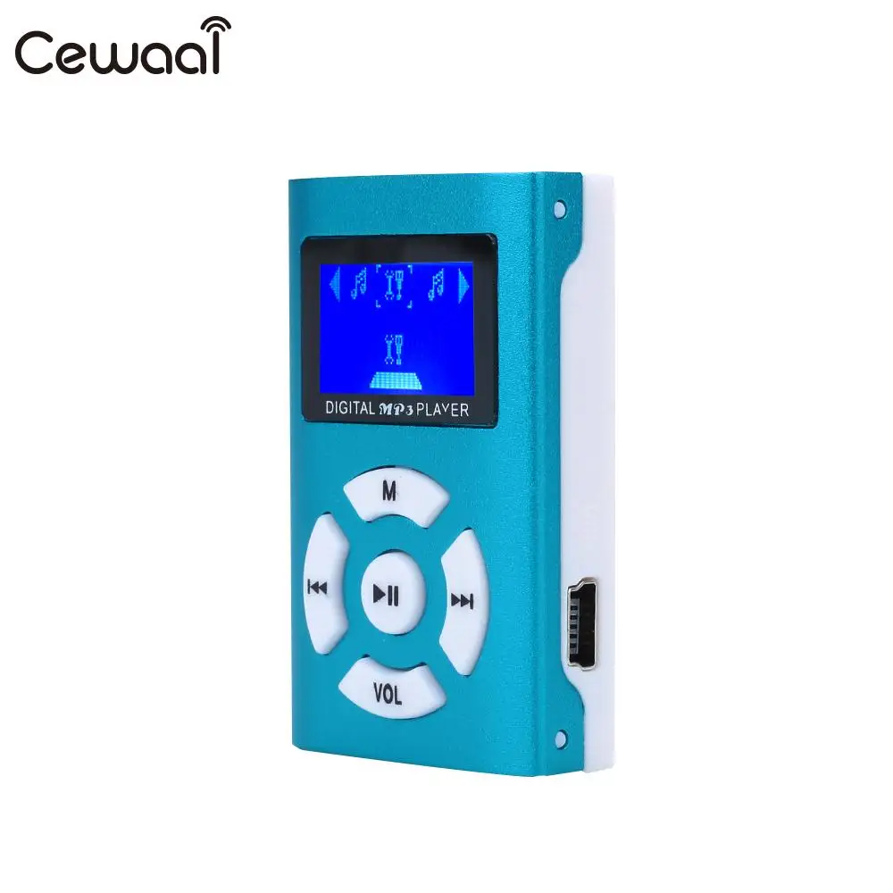 

Cewaal USB2.0 Mini MP3 Music Player LCD Screen Support 32GB Micro SD TF Card Sport Fashion Brand New Style Recharge