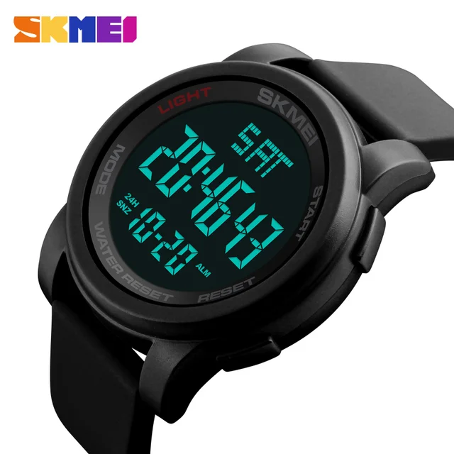 SKMEI Brand Men's Watches LED Digital Watch Men Wrist Watch Black Alarm 50m Wate SKMEI Brand Men's Watches LED Digital Watch Men Wrist Watch Black Alarm 50m Wate
