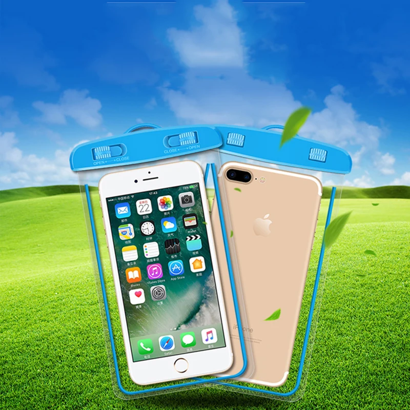Swimming Bags Waterproof Bag Luminous Underwater Pouch Phone Case For iphone X XS 6 7 8