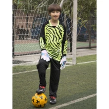 Maillot De Foot детская одежда вратаря с длинным рукавом футбольные наборы трикотажные детские мальчики девочки полный вратарь хранитель Футбольная форма брюки