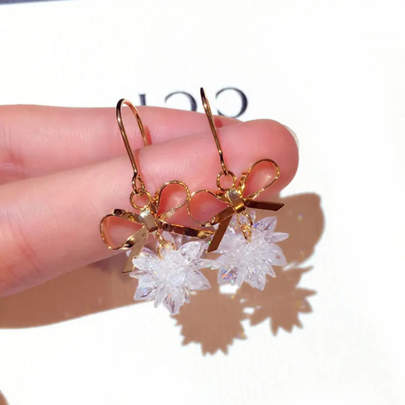 New Korean Fashion Jewelry Personality Temperament Crystal Earrings