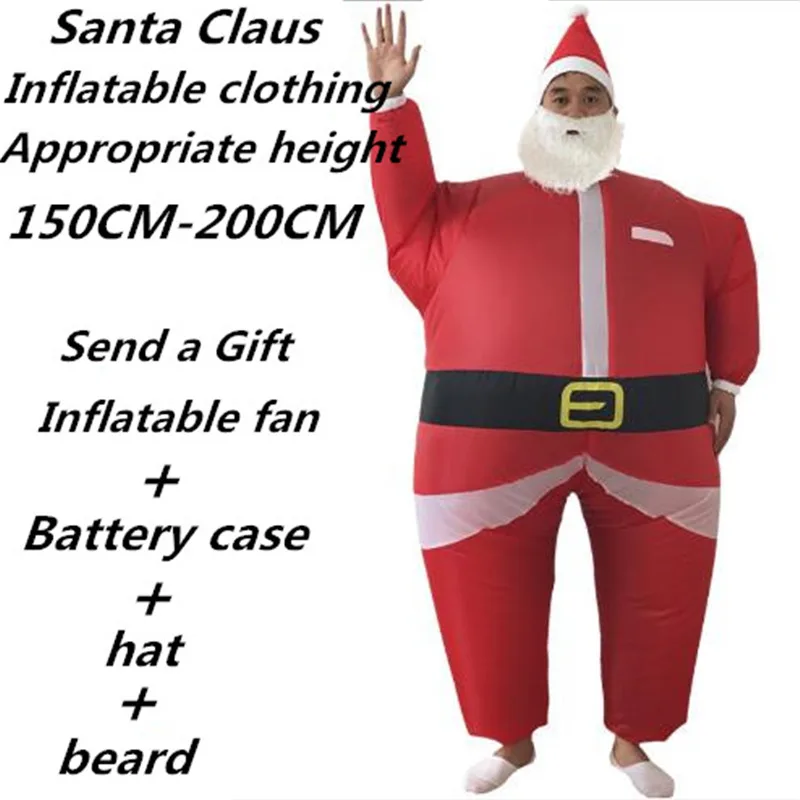 Halloween Inflatable Costume: Dinosaur Sumo Superman Santa Multi-Color Funny Game Activity Dolls Mount for Men and Women image 6