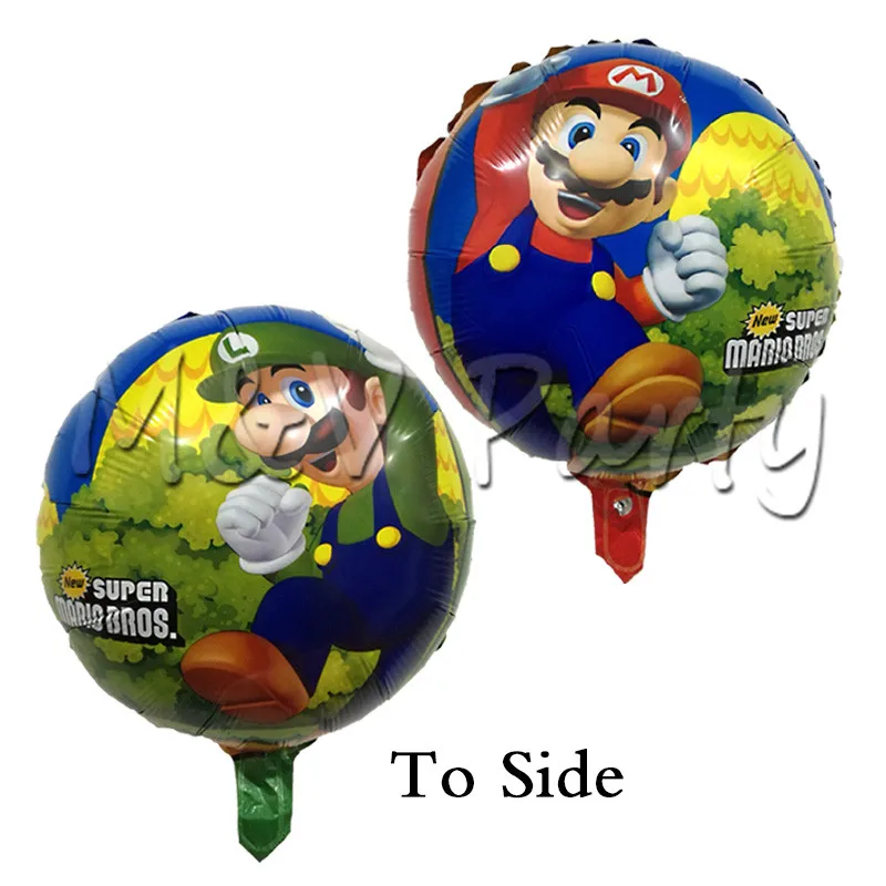 Супер Марио тема одноразовая посуда Марио Bros тема стакан тарелка поставки украшения Blowouts баннеры воздушные шары - Цвет: balloon 18inch