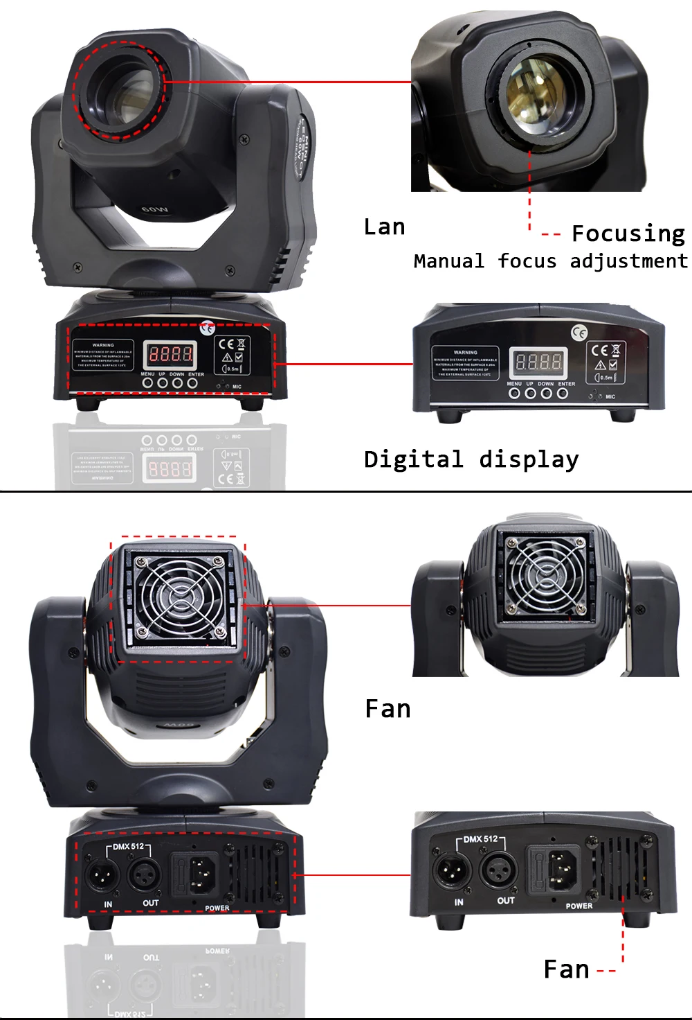 Светодиодное освещение для ночного клуба освещение для продажи moving head led 60 Вт dj moving head 2 шт./лот