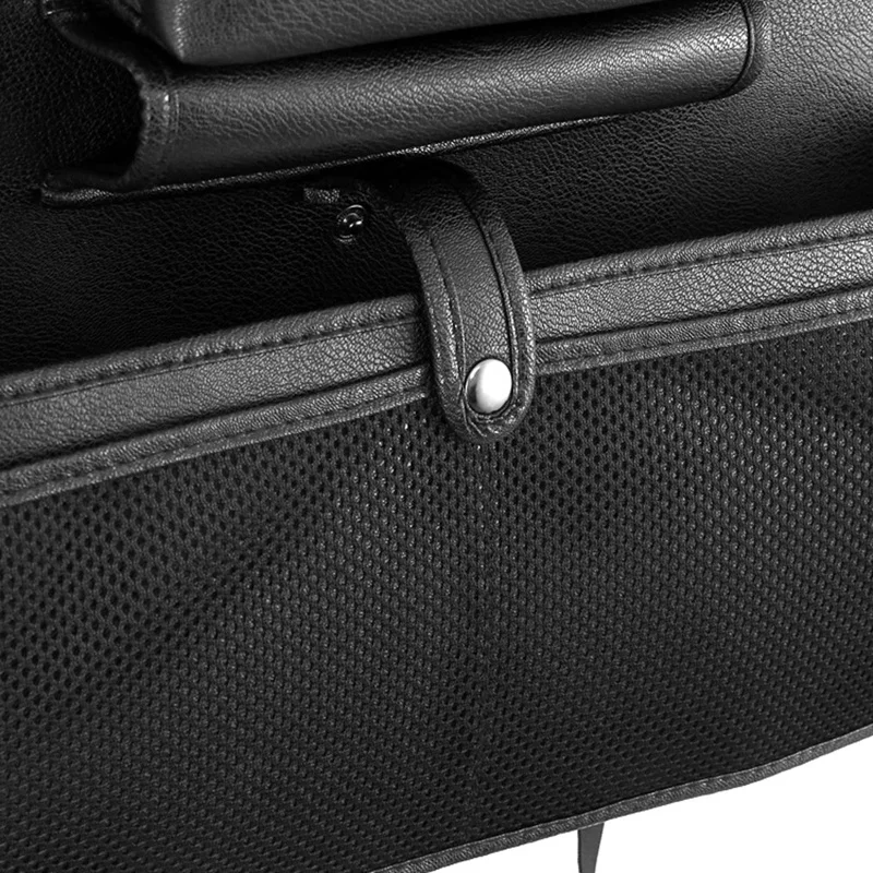  Organizador de asiento trasero de coche 4 Usb Multi bolsillo de cuero bolsa de almacenamiento de co