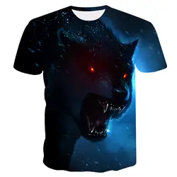 2019 новейший Волк 3D принт животные крутая забавная Футболка мужская футболка с коротким рукавом летние топы Футболка модная футболка