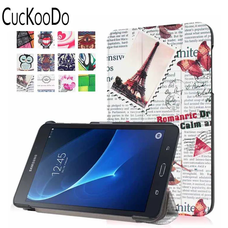 Cuckoodo 30 шт./лот тонкий легкий Стенд Smart В виде ракушки чехол для Samsung Galaxy Tab 7.0 7-дюймовый sm-t280 /T285 2016 выпуска