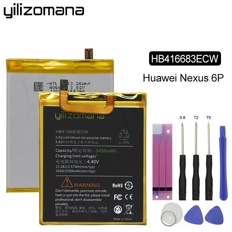 Оригинальный аккумулятор YILIZOMANA HB416683ECW для телефона 3450 мАч сменные батареи Huawei