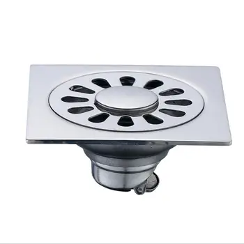 

10*10 cm Square Stainless Steel Shallow Water Seal Floor Drain, Prevent Odor Washing Machine Drainage Sewer Floor Drain