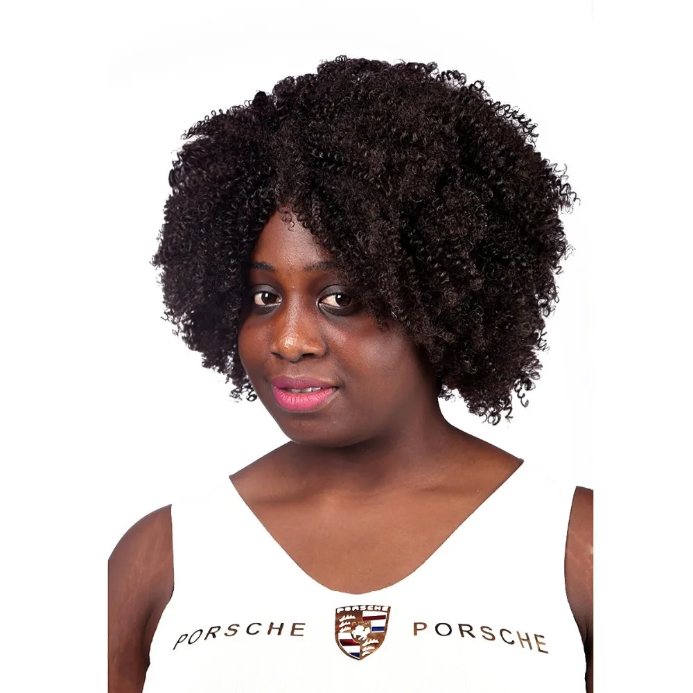 African American Cheap Wigs Synthetic short kinky curly wig Fiber Short
