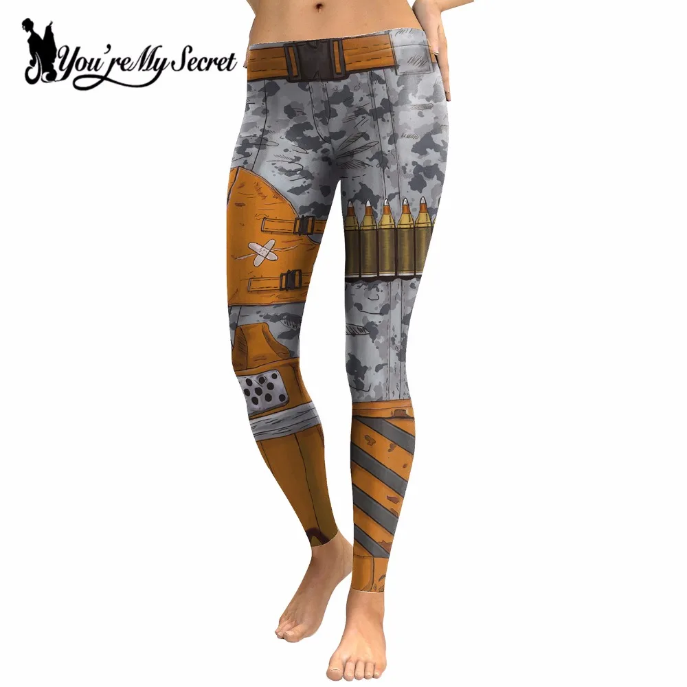 [You're My Secret] New Spring Camo Hunt Women Leggings Gun And Knife 3D