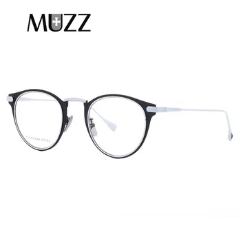 

MUZZ Fashion men Glasses Frame Classic Spectacle female Eye glasses frame Optical Clear Lens High-quality Metal Legs Eyeglasses