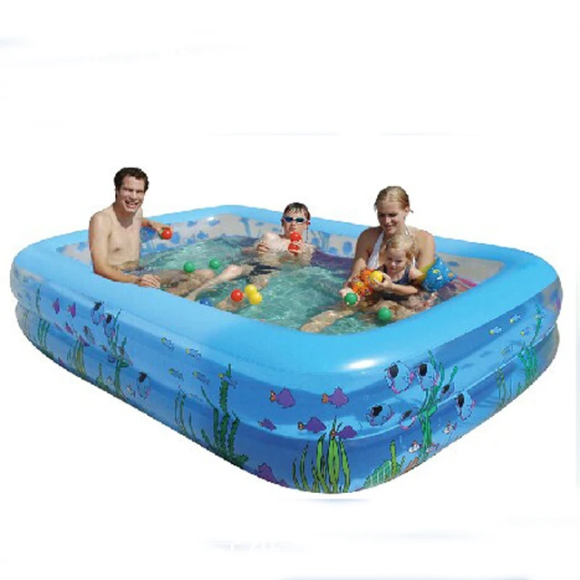 Grande Piscine Gonflable Rectangulaire Imprimée Gonflable Pour