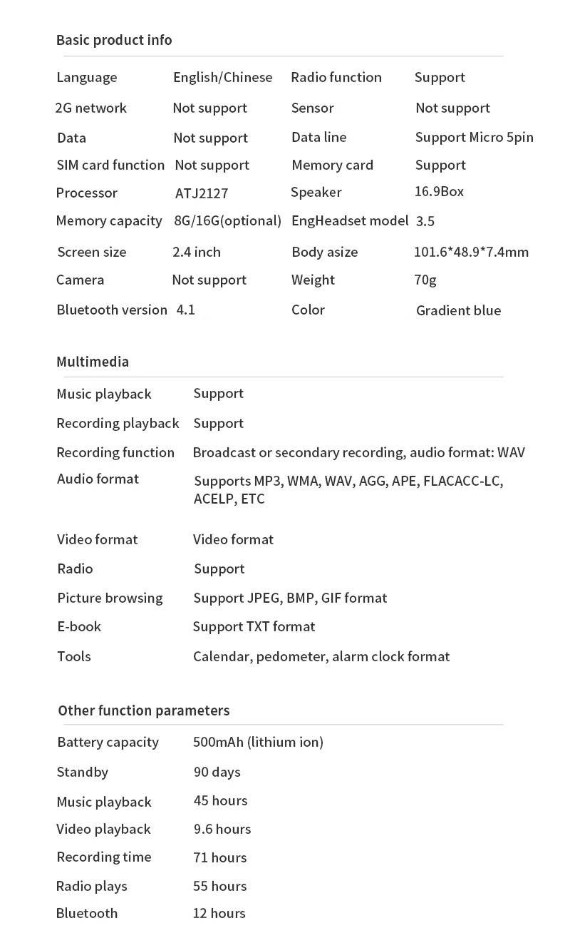 Mahdi M600 металлический Bluetooth спортивный MP3 плеер Портативный Аудио 16 Гб со встроенным динамиком fm-радио без потерь звук MP-3 HIFI плеер