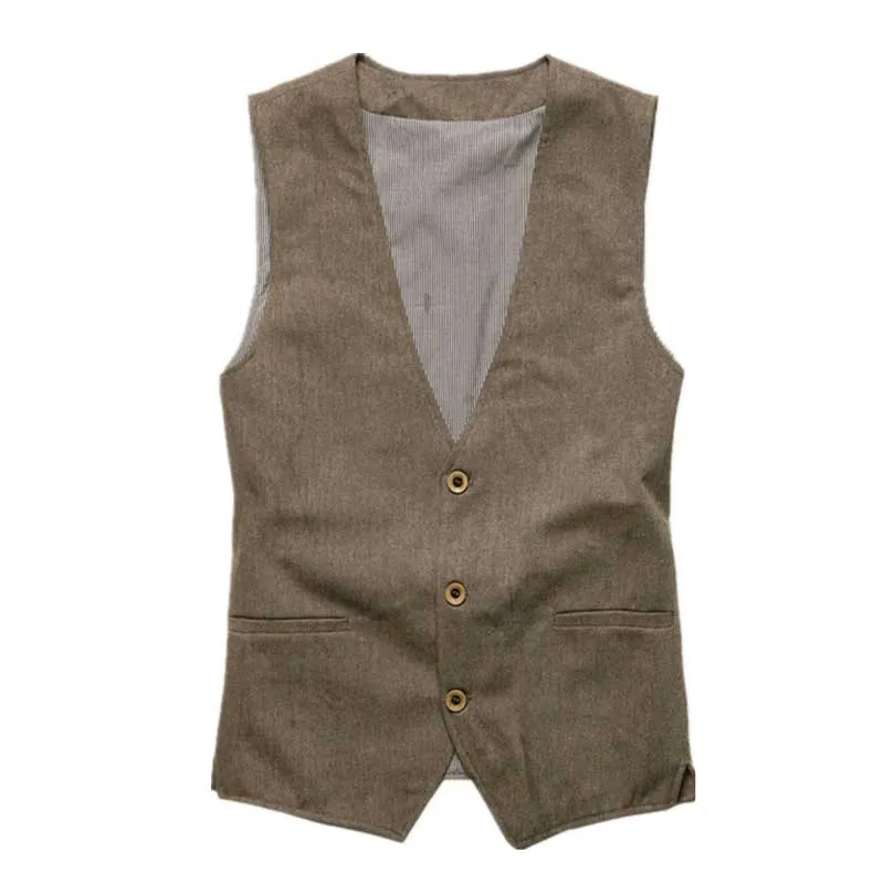High Fashion Formal Slimming Vest Linen V-Neck Casual Blue Waistcoat Wedding Office Sleeveless Jacket Suit Vest Male Clothes High Fashion Formal Slimming Vest Linen V-Neck Casual Blue Waistcoat Wedding Office Sleeveless Jacket Suit Vest Male Clothes