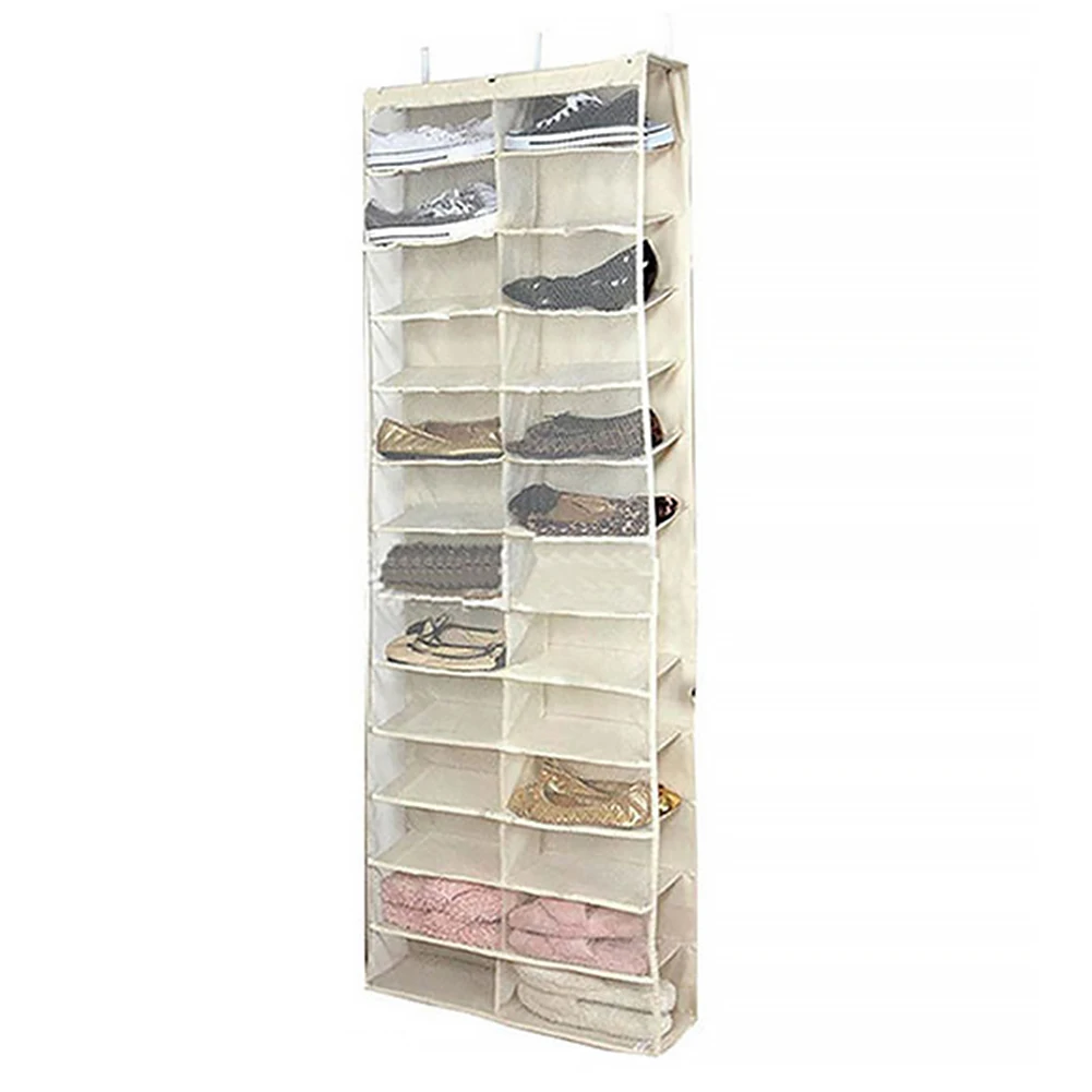 

26 Pocket Home Use Door Slippers Space-saving Display Hanging Holder Storage Organizer Household Foldable Shoe Rack Closet