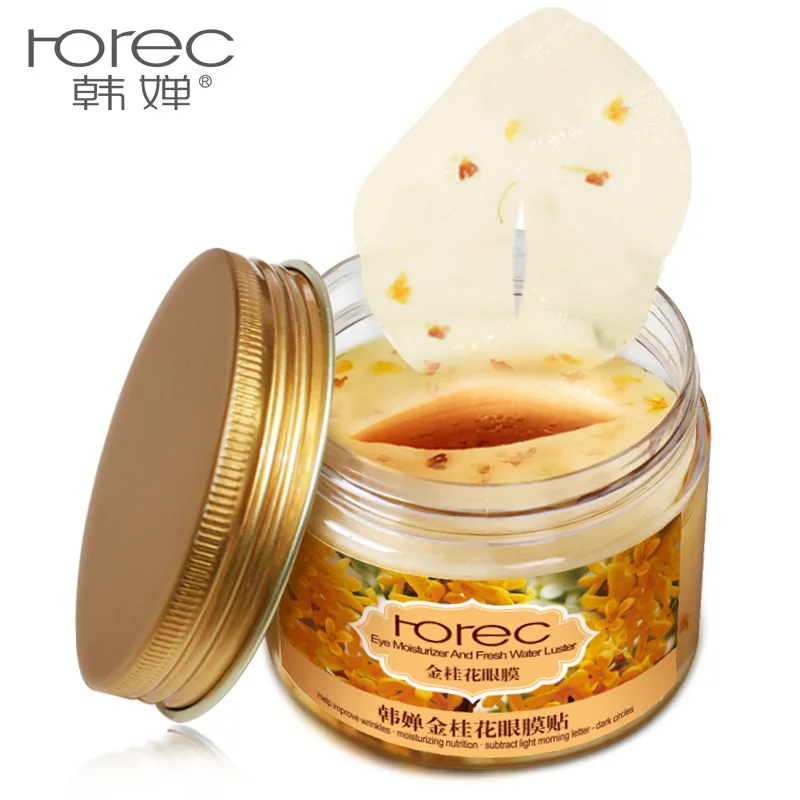 

HOREC 80pcs/ bottle Gold Osmanthus Eye Mask Anti-Aging Anti-Wrinkle Dark Circle Eye Bag Moisturizing Whitening Eye Care