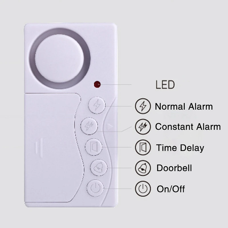 

Door and Window Security Alarm Wireless Time Delay Alarm System Magnetic Triggered Door Open Chime for DIY Home Security