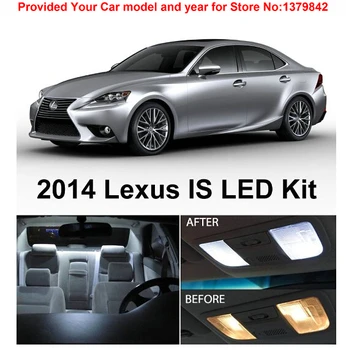 

Free Shipping 11Pcs/Lot car-styling Xenon White Premium Package Kit LED Interior Lights For Lexus IS250 IS350 ISF 2014