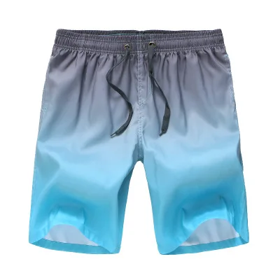 

Beach Pants Male Gradient Color Hot Spring Loose Large Size Shorts Summer Quick Dry Siwmwear Trunks Drawstring Boardshort 2019