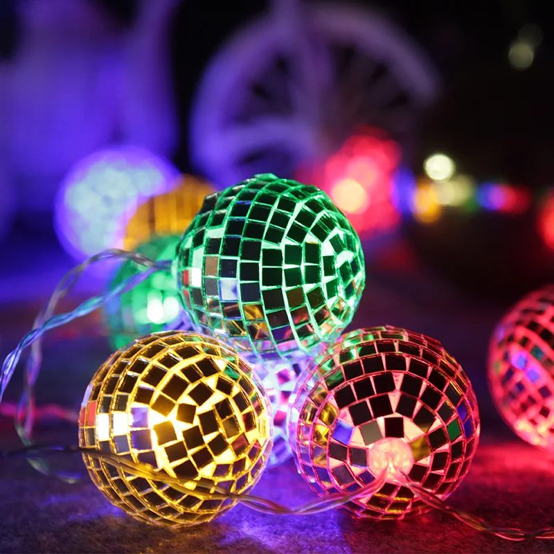 20Led Фея 5 см зеркальный шар с батарейным питанием струнные светильники Luminaria 3M LED